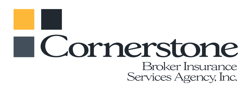 Cornerstone Broker Insurance logo with blocks