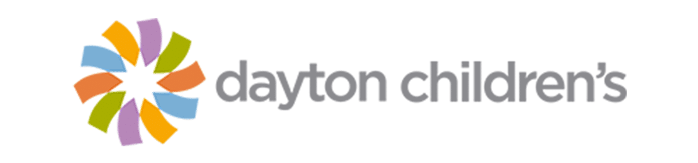 Dayton Children's logo with colorful pinwheel